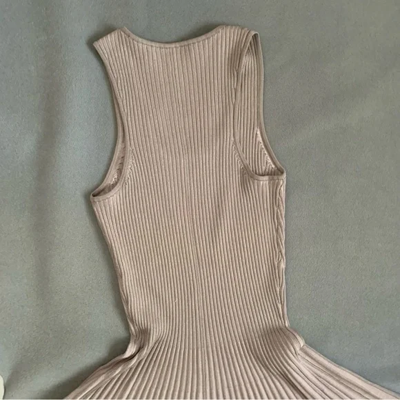 Y2K luxury Ribbed A line knit dress - Picture 7 of 12